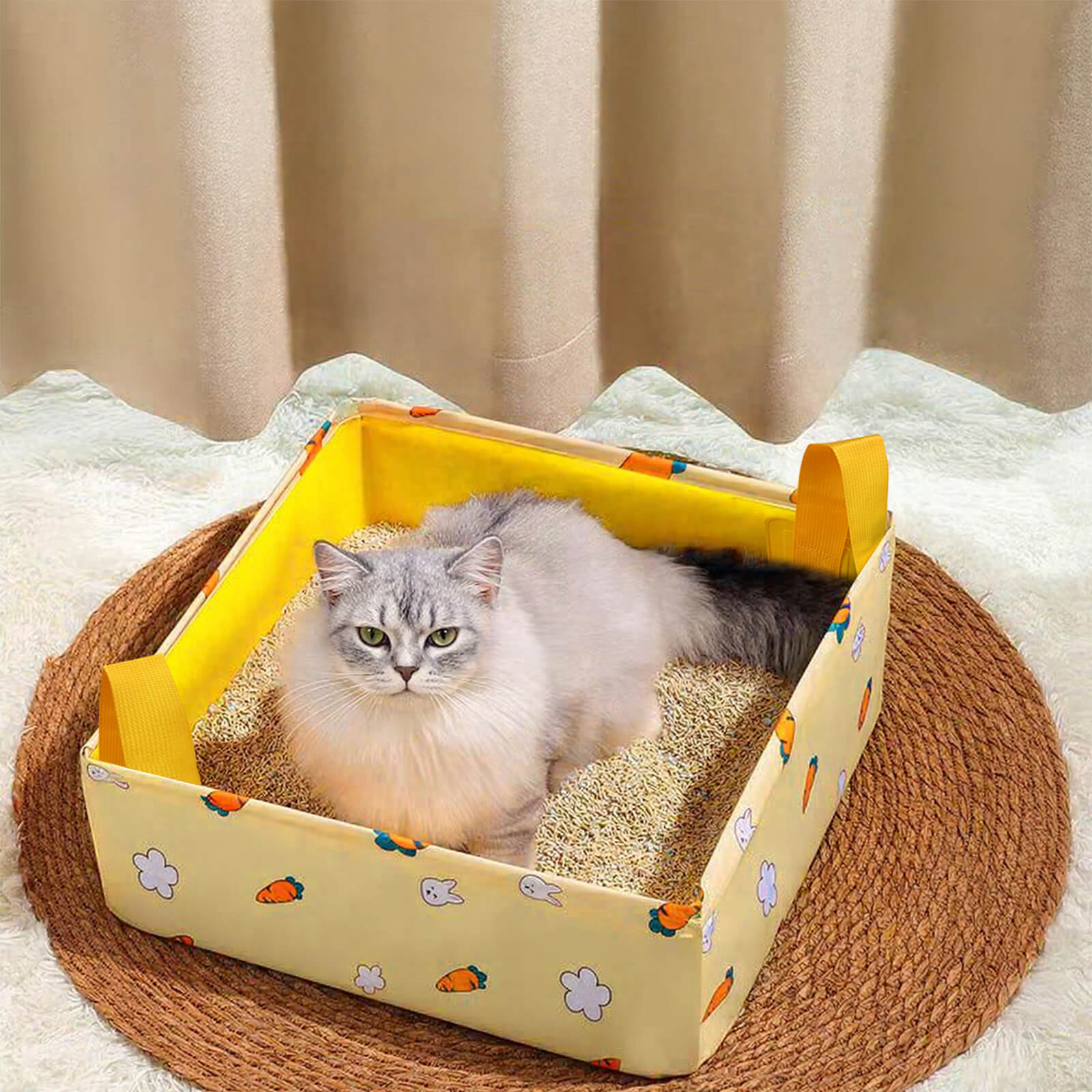 Astraltail Portable Foldable Cat Litter Box -Perfect for Travel and Easy CleanupAnywhere